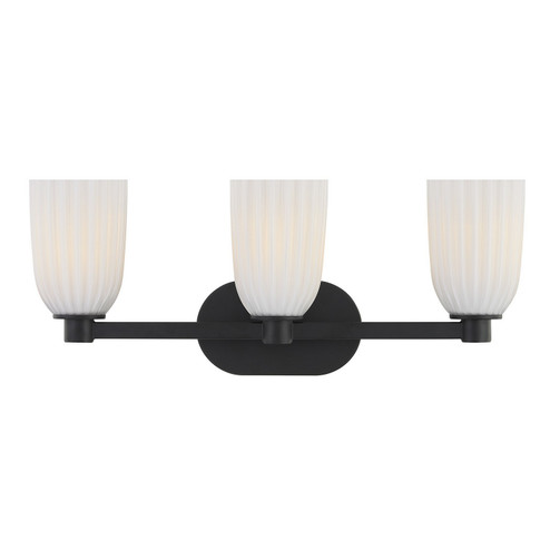 Baldwin Three Light Bathroom Vanity in Matte Black (51|812453BK)