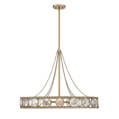Cologne Six Light Pendant in Opulent Gold (51|793806338)