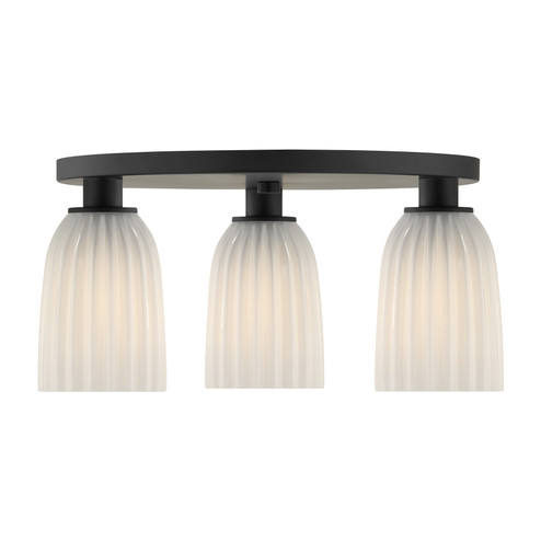 Baldwin Three Light Flush Mount in Matte Black (51|61247389)