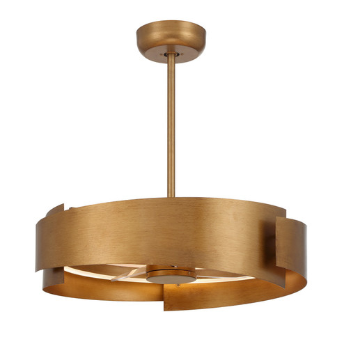 Amiena LED Fan D'Lier in Gold Patina (51|28FD45554)