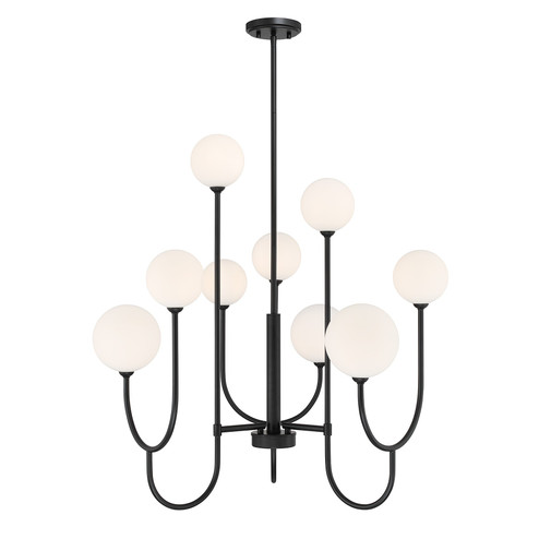 Chester Nine Light Chandelier in Matte Black (51|15980989)