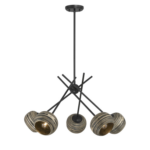 Jasper Five Light Chandelier in Matte Black (51|12968589)