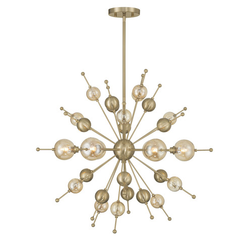 Crescent Six Light Chandelier in Noble Brass (51|125146127)
