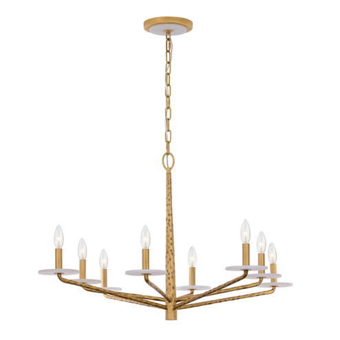 Judi Eight Light Chandelier in Distressed Gold (51|11965860)