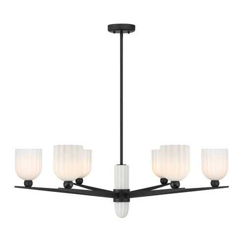 Collier Six Light Chandelier in Matte Black (51|11125689)