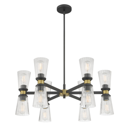 Lustria 12 Light Chandelier in Matte Black (59|9312MBVB)