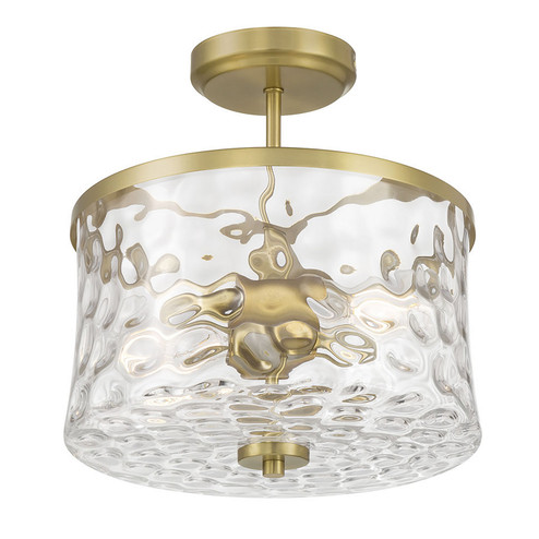 Clarvyn Two Light Semi-Flush Mount in Vintage Brass (59|909201VB)