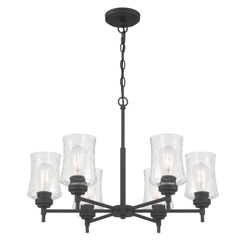 Clarvyn Six Light Chandelier in Matte Black (59|909106MB)