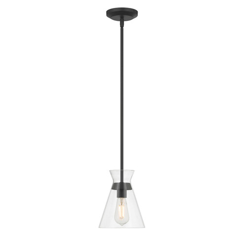 Amarella One Light Mini Pendant in Matte Black (59|69001MB)