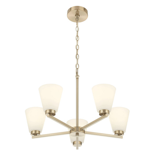 Strayhan Five Light Chandelier in Modern Gold (59|64105WGMG)
