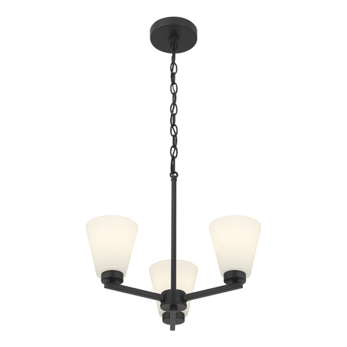 Strayhan Three Light Chandelier in Matte Black (59|64103WGMB)