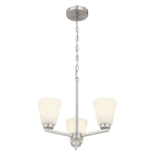 Strayhan Three Light Chandelier in Brushed Nickel (59|64103WGBN)