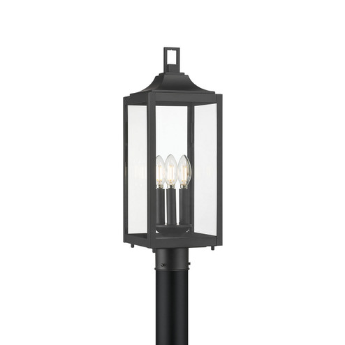 Halston Three Light Post Lantern in Powder Coated Black (59|402303PBK)