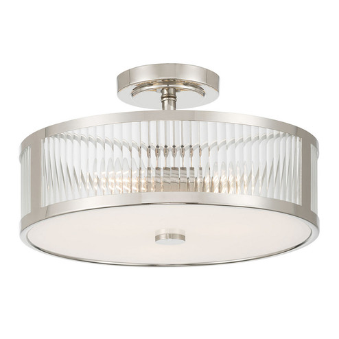 Ardezia Three Light Semi-Flush Mount in Polished Nickel (59|23303PN)