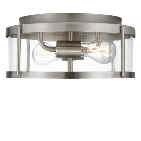 Lumra Two Light Flush Mount in Brushed Nickel (1|GLF1732BN)