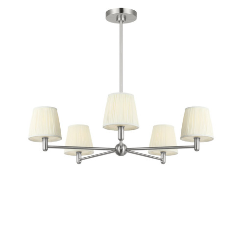 Vilera Five Light Chandelier in Brushed Nickel (1|GLC1865BNE)