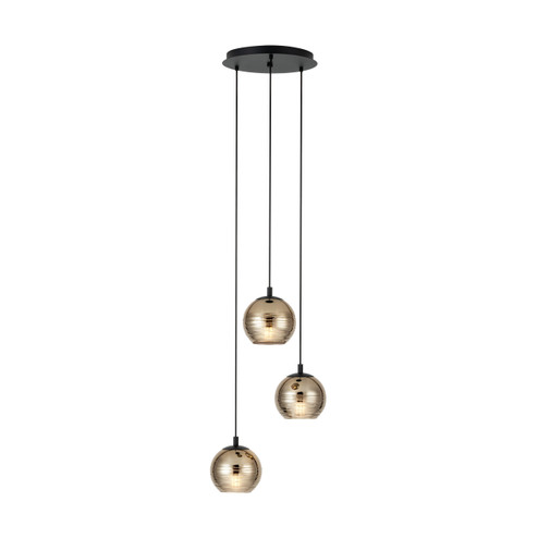 Lemorieta Three Light Pendant in Black (217|39685A)