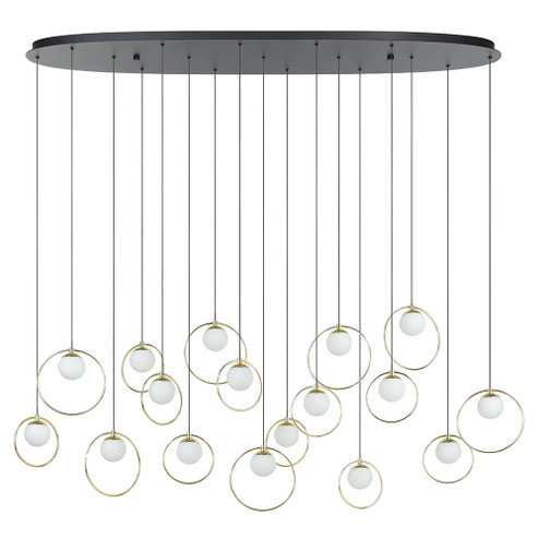 Portocolom LED Pendant in Black, Shiny Gold (217|206115A)
