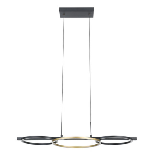 Boyal LED Pendant in Structured Black & Gold (217|205746A)