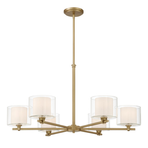 Seville Six Light Chandelier in Legacy Brass (7|2065732)