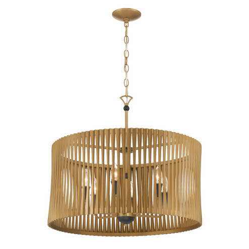 Aven Six Light Pendant in Sand Coal Black (7|16026877)