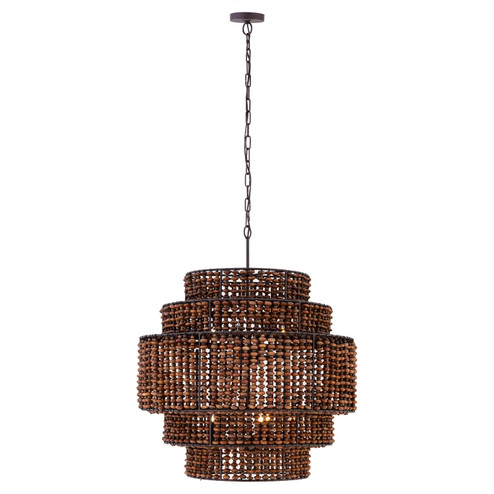 Beaudelle Nine Light Pendant in Dark Bronze (7|12959860)