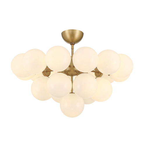 Lunara 19 Light Convertible Chandelier/Semi-Flush Mount in Legacy Brass (7|12079732)