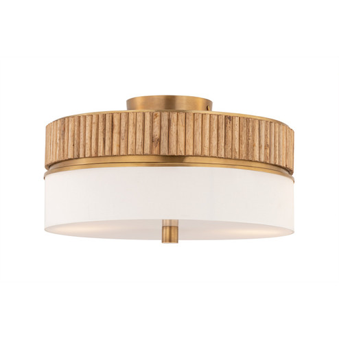 Nebri Three Light Semi-Flush Mount in Legacy Brass (7|12054732)