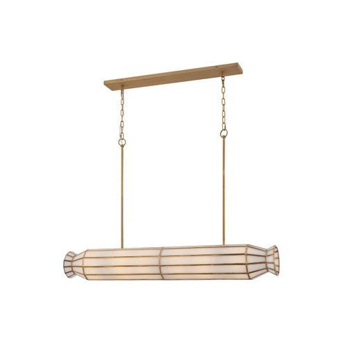 Jaxen Six Light Linear Chandelier in Legacy Brass (29|N5626732)
