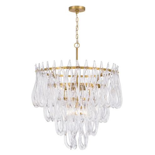 Glassara Ten Light Pendant in Legacy Brass (29|N3128732)