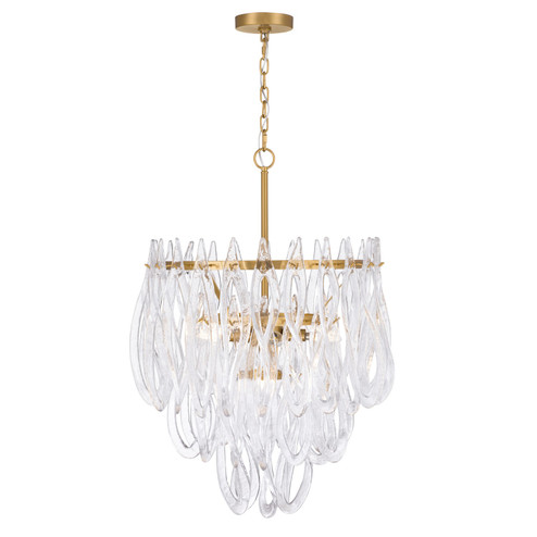 Glassara Six Light Pendant in Legacy Brass (29|N3126732)