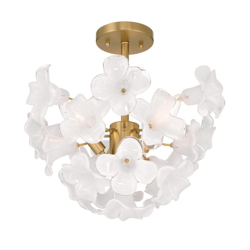 Bloome Three Light Semi-Flush Mount in Legacy Brass (29|N2224732)