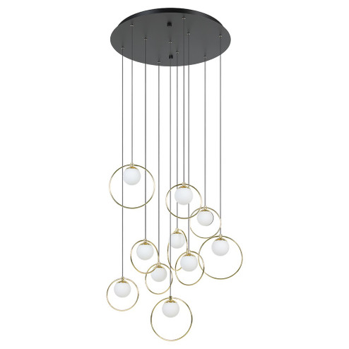 Portocolom LED Pendant in Black, Shiny Gold (217|206084A)