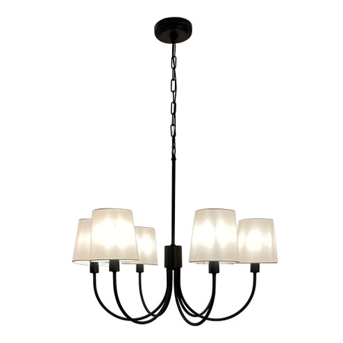 Smyrna Six Light Chandelier in Black (217|205788A)
