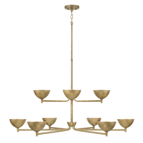 Francesca LED Chandelier in Feathered Brass (65|458501FT)