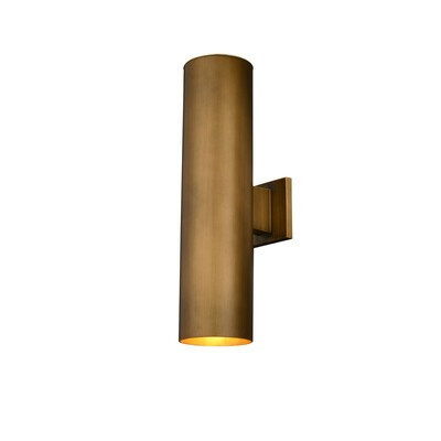 Chiasso Two Light Outdoor Wall Mount in Warm Brass (63|T0789)