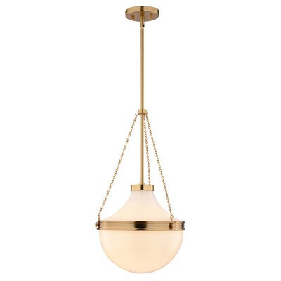 Lincoln One Light Pendant in Muted Brass (63|P0448)