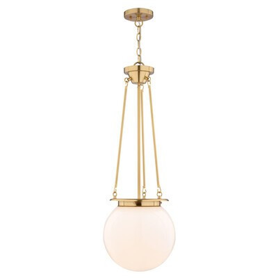 Kent One Light Pendant in Muted Brass (63|P0446)