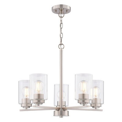 Park Ridge Five Light Chandelier in Satin Nickel (63|H0314)