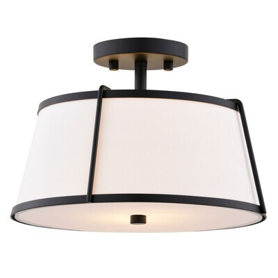 Marion Two Light Semi-Flush Mount in Matte Black (63|C0329)