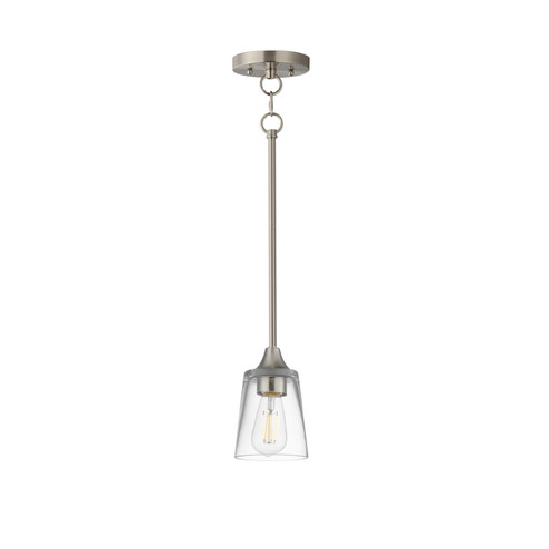 Hudson One Light Pendant in Satin Nickel (16|92880CLSN)