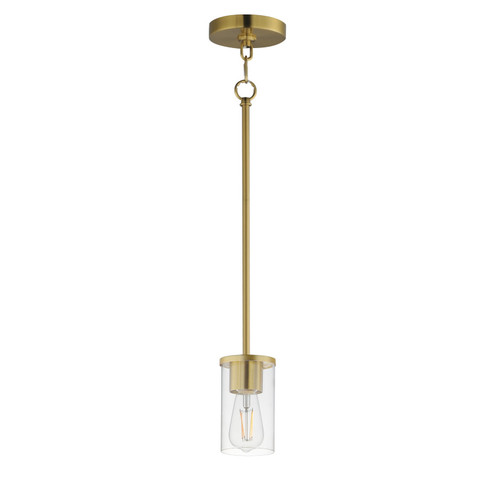 Lateral One Light Pendant in Satin Brass (16|90281CLSBR)