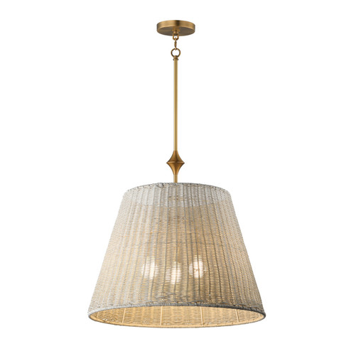 Baja Three Light Pendant in Natural Aged Brass (16|21488WWTNAB)