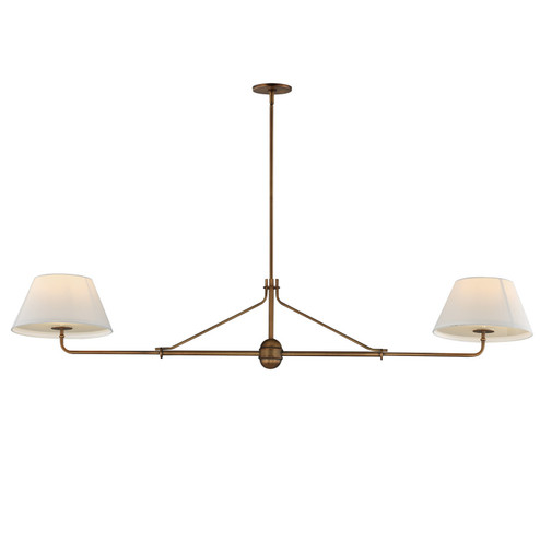 Dunbridge Two Light Pendant in Weathered Brass (16|18412OFWBR)