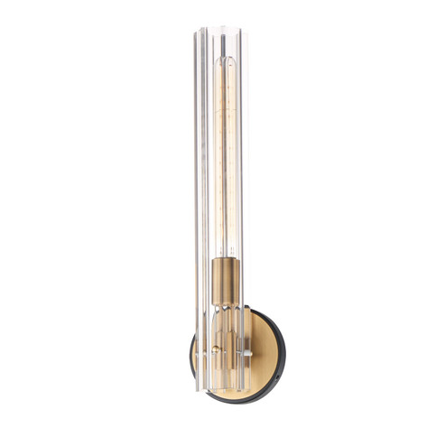 Flambeau One Light Wall Sconce in Black / Antique Brass (16|16110CLBKAB)