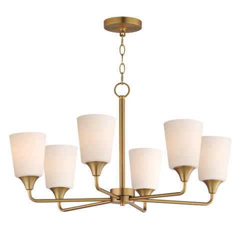 Hudson Six Light Chandelier in Natural Aged Brass (16|12876SWNAB)