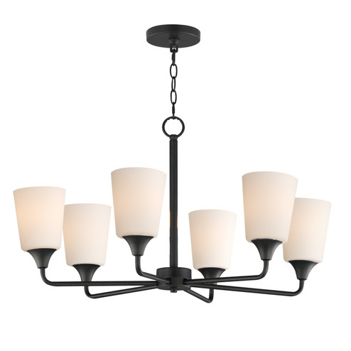 Hudson Six Light Chandelier in Black (16|12876SWBK)