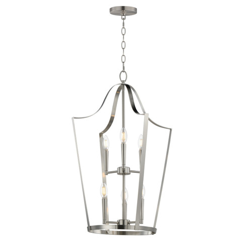 Arden Six Light Pendant in Satin Nickel (16|10426SN)