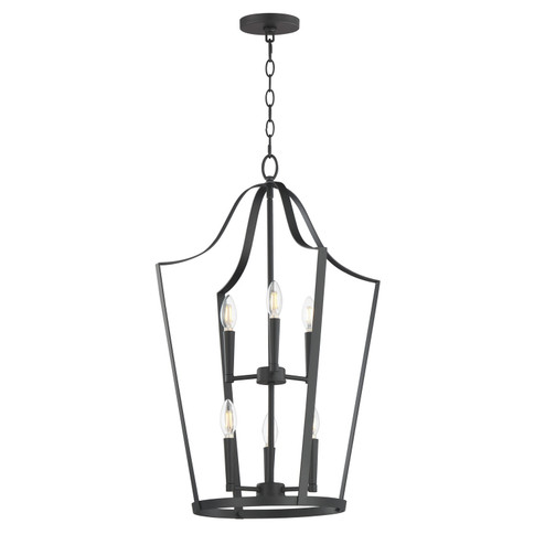 Arden Six Light Pendant in Black (16|10426BK)