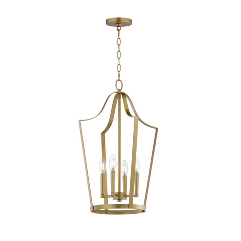 Arden Four Light Pendant in Natural Aged Brass (16|10424NAB)